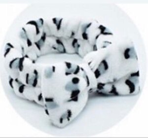 KASEY LEE PLUSH HEADBAND - WHITE SNOW PRINT