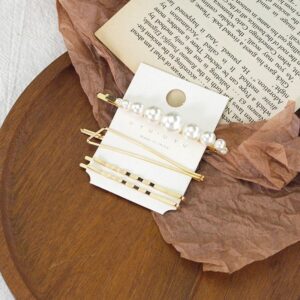 Kasey Lee Gold hair clips  -        SET 3