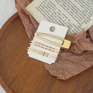 Kasey Lee Gold hair clips  -        SET 7