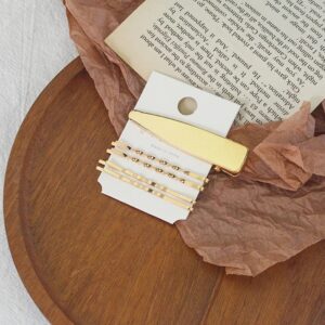 Kasey Lee Gold hair clips  -        SET 9